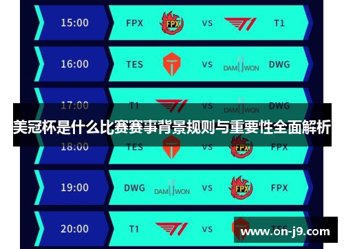 美冠杯是什么比赛赛事背景规则与重要性全面解析 美冠杯是什么比赛赛事背景规则与重要性全面解析