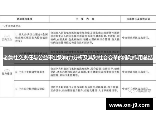 老詹社交责任与公益事业影响力分析及其对社会变革的推动作用总结